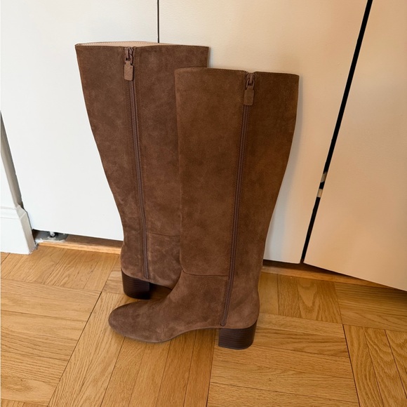 Stuart Weitzman Shoes - Stuart Weitzman Tan Suede Over the Knee Boots